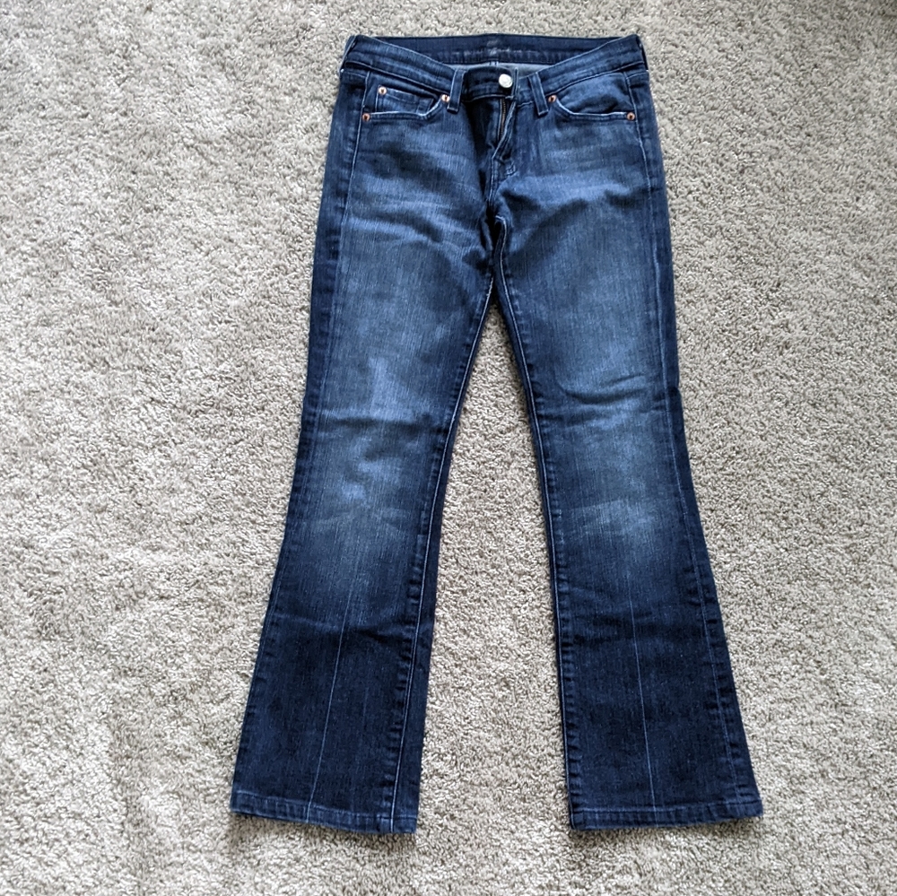 7 For All Mankind Bootcut Flare Distressed Jeans, Women's Size 26